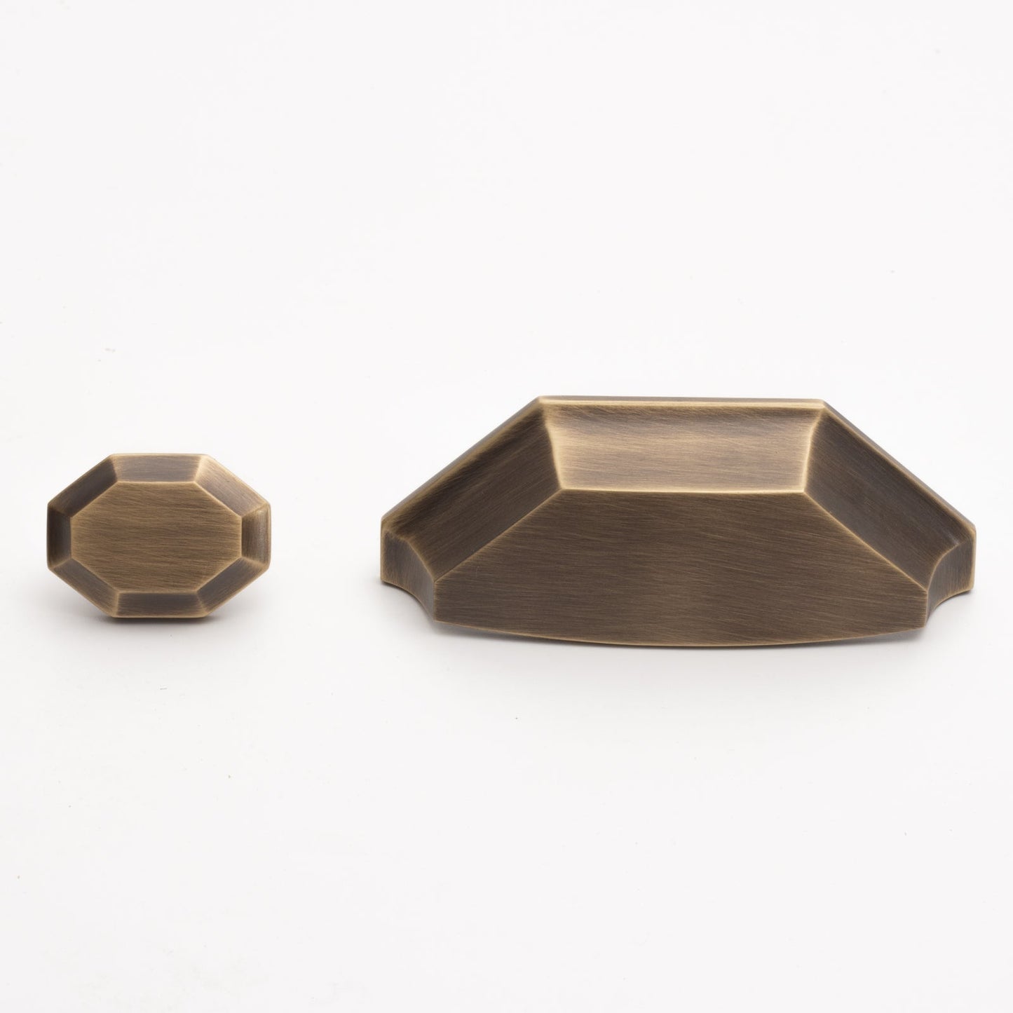 Fortis Solid Brass Knob Brushed Antique Brass