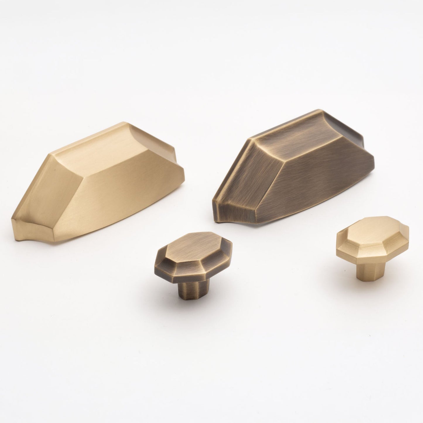 Fortis Solid Brass Brushed Brass Knob