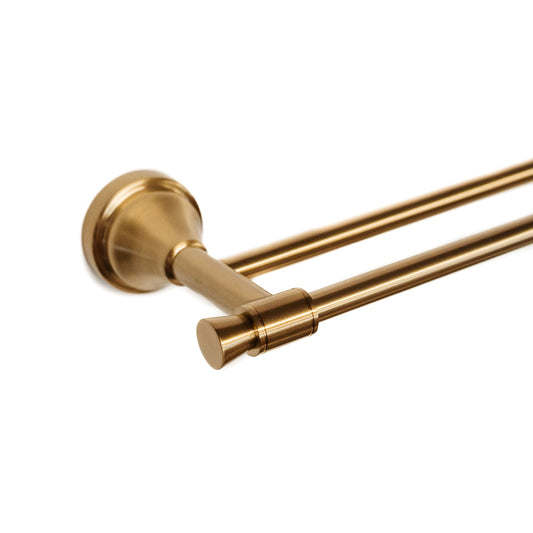 Domus Brushed Brass Knurled Towel Bar Rail