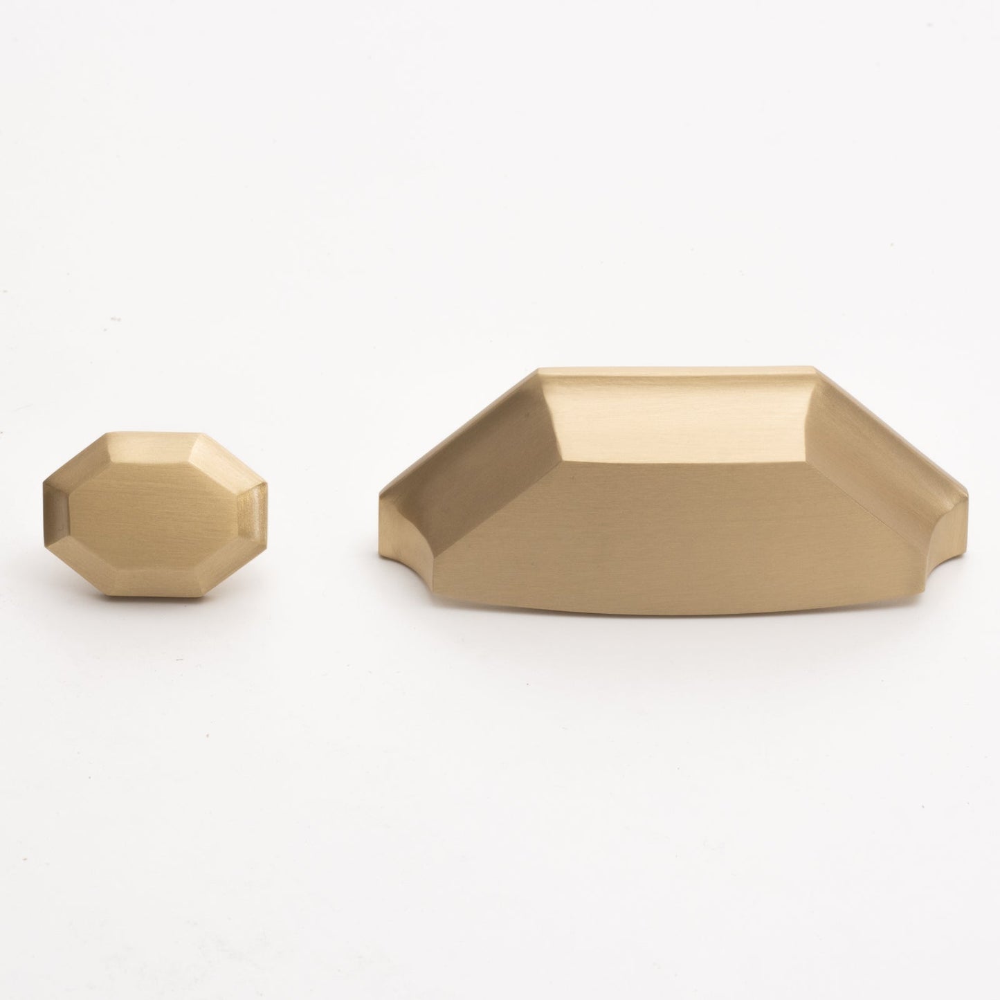 Fortis Solid Brass Brushed Brass Knob