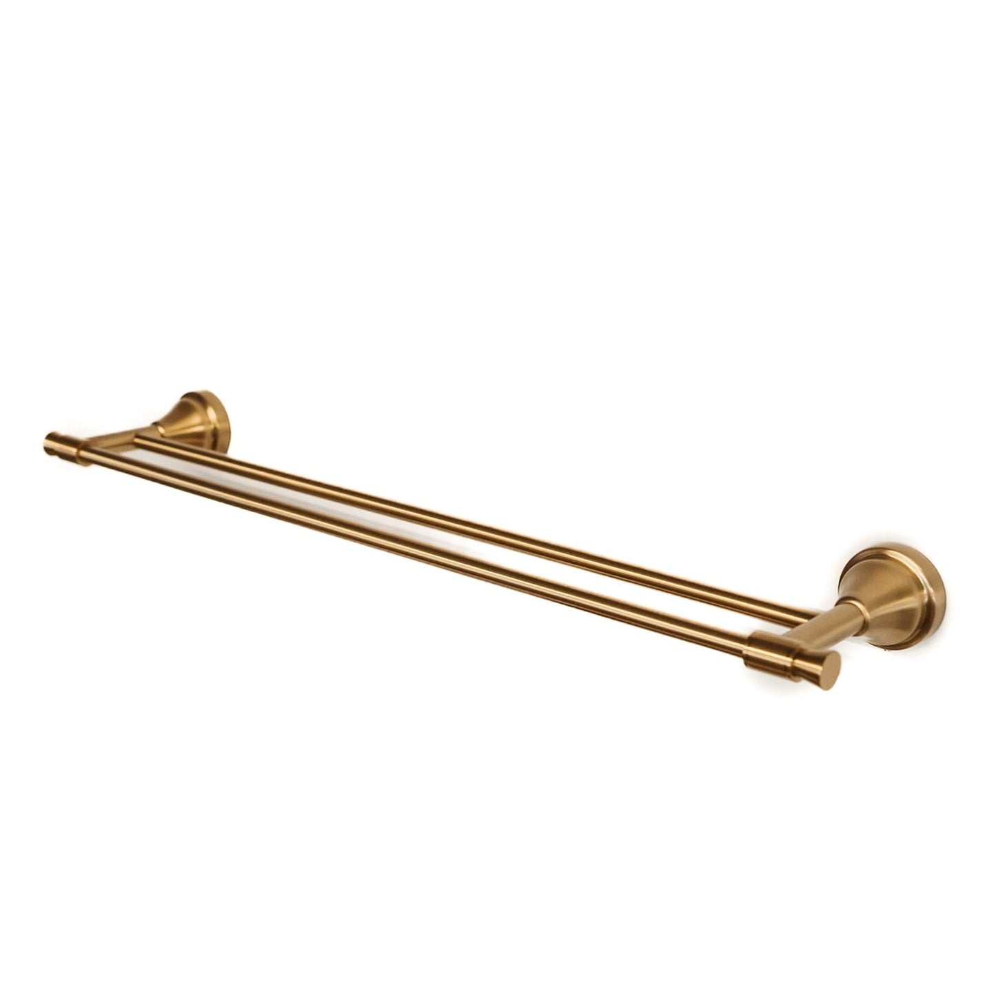 Domus Brushed Brass Knurled Towel Bar Rail