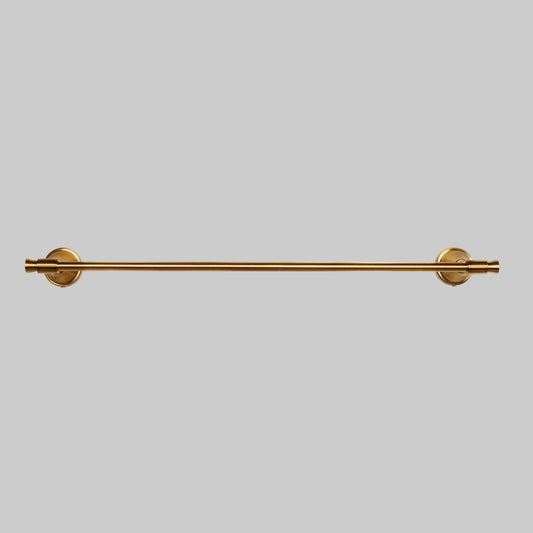 Domus Brushed Brass Knurled Towel Bar Rail