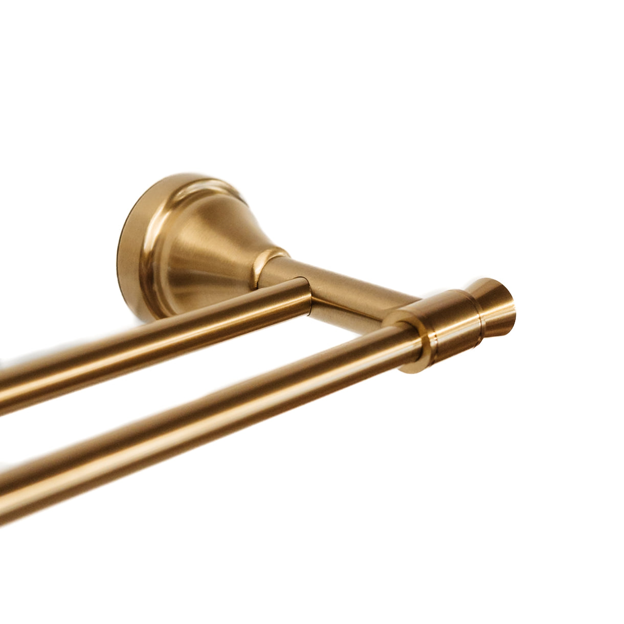 Domus Brushed Brass Knurled Towel Bar Rail