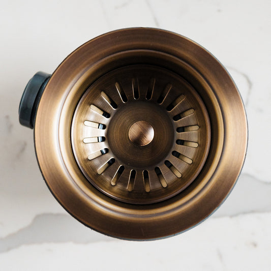 Antique Brass Basket Strainer Kitchen Sink Waste
