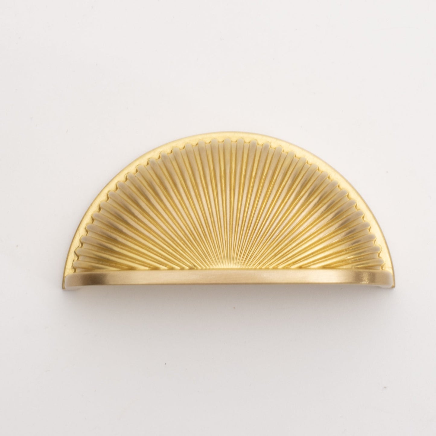 Aura Solid Brass Cup Pull Handle Brushed Brass