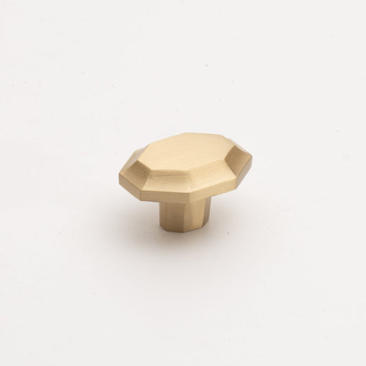 Fortis Solid Brass Brushed Brass Knob